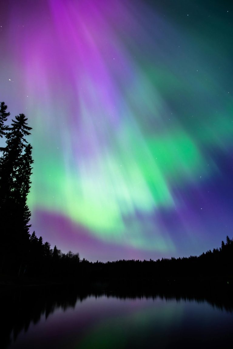 Aurora Borealis in Night Sky in Finland